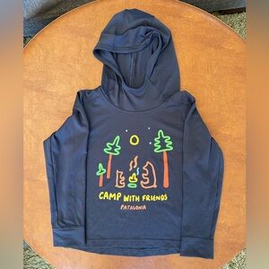 Patagonia Kids' Blue Hoodie with Camp Design